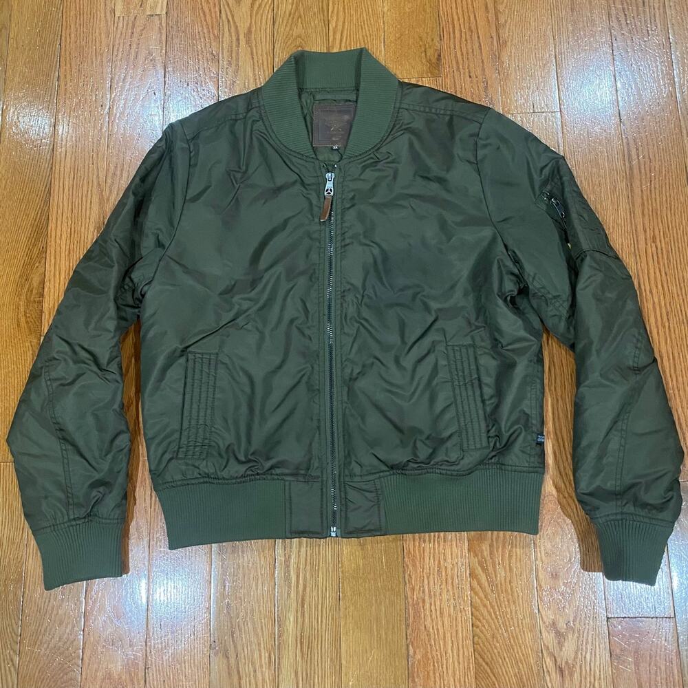 Top Gun Olive Green Long Sleeve MA-1 Bomber Jacket Size 3X